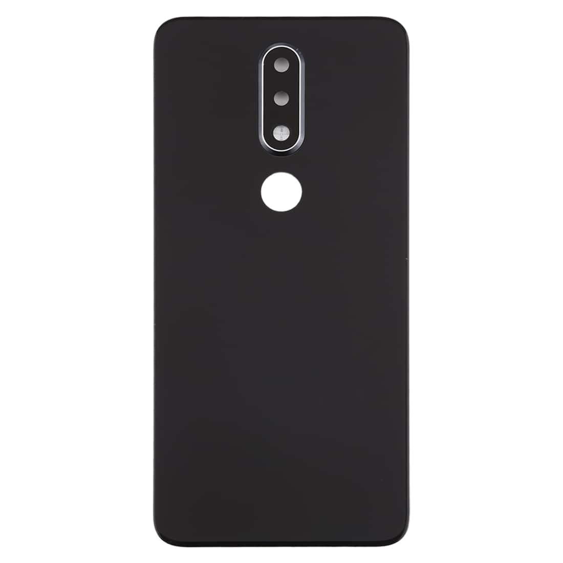 Back Glass Panel for Nokia X6 2018 6.1 Plus Black with Camera Lens