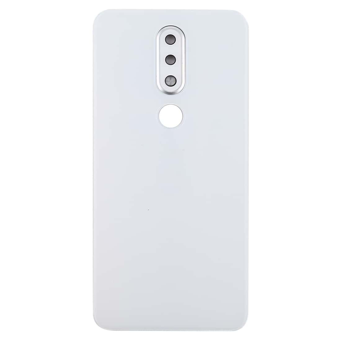Back Glass Panel for Nokia X6 2018 6.1 Plus White with Camera Lens
