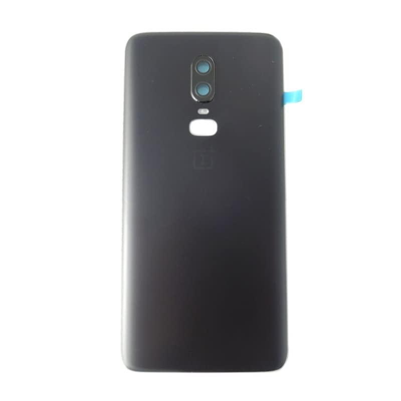 Back Glass Panel for Oneplus 6 Midnight Black with Camera Lens Module and Self Adhesive Tape