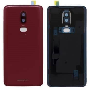 Back Glass Panel for Oneplus 6 or 1+6 Red with Camera Lens Module and Self Adhesive Tape