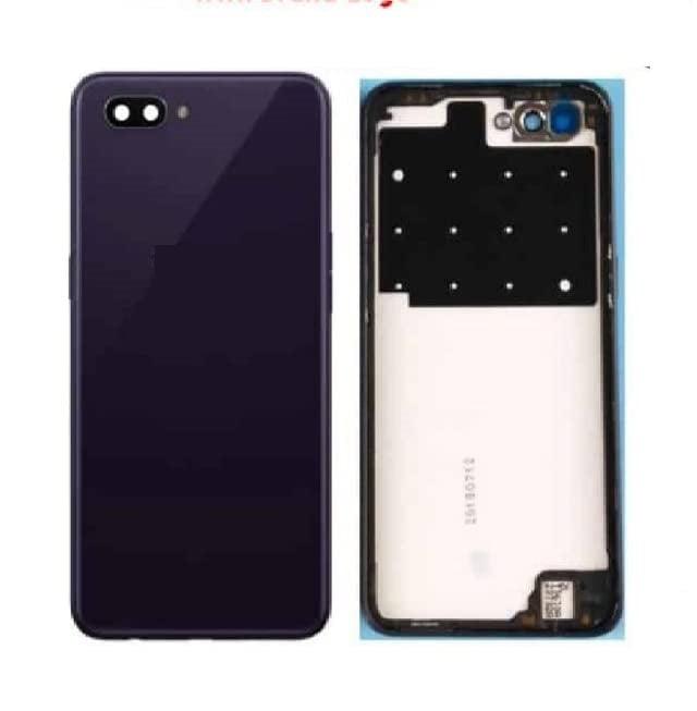 Back Glass Panel for Oppo A3S Black with Camera Lens Module and Self Adhesive Tape