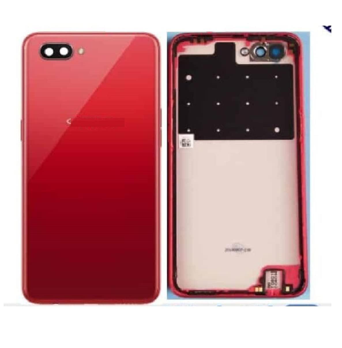 Back Glass Panel for Oppo A3s Red with Camera Lens Module and Self Adhesive Tape