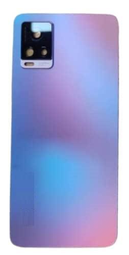 Back Glass Panel for Vivo V20 Pro 5G Blue Camera Frame and with Camera Lens Module and Self Adhesive Tape