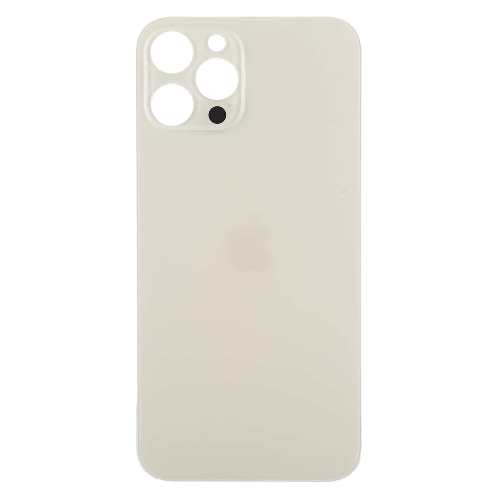 Back Glass Panel for iPhone 12 Pro Max Gold Big Camera Hole