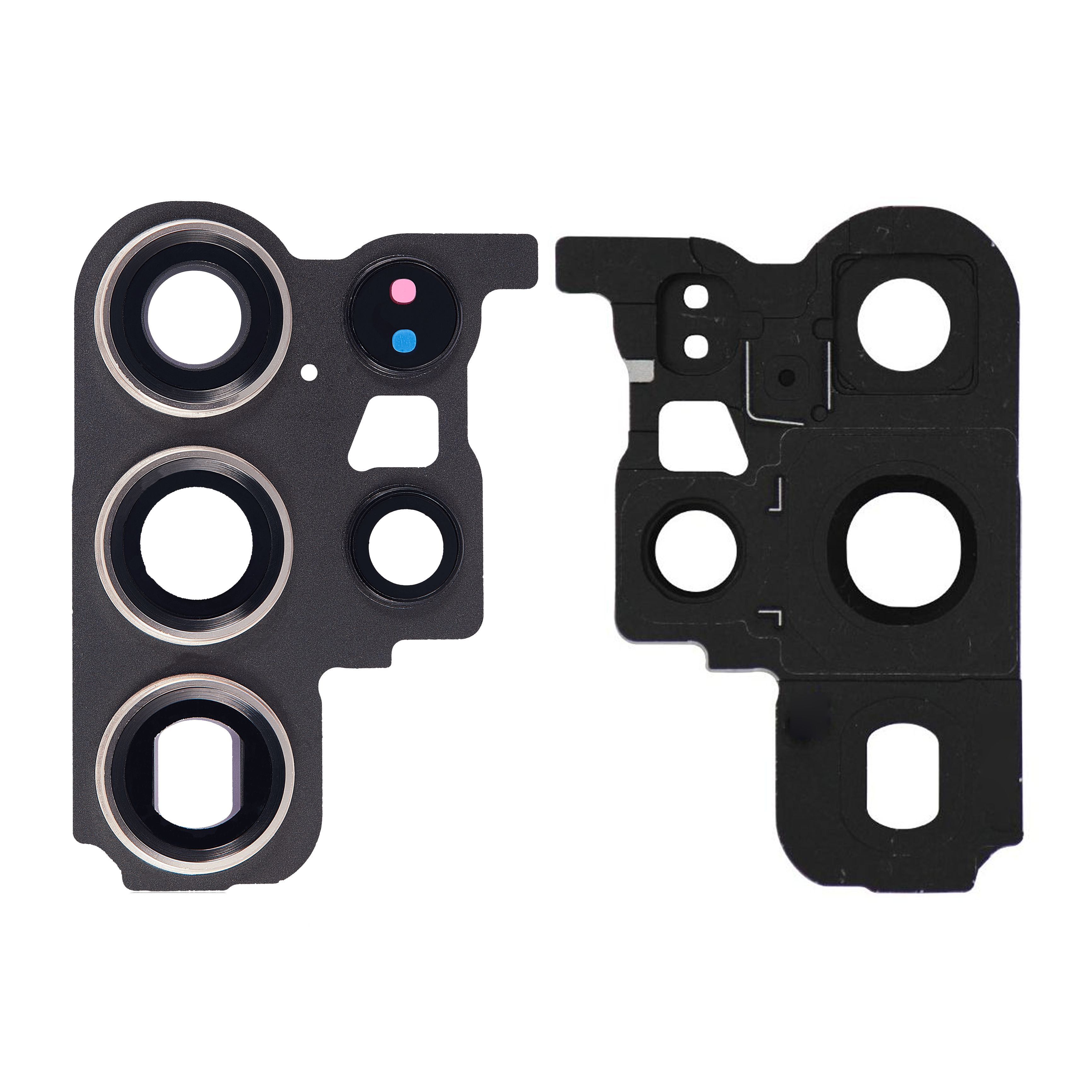 Camera Lens Glass for Samsung Galaxy S23 Ultra Black with Frame - EGFix