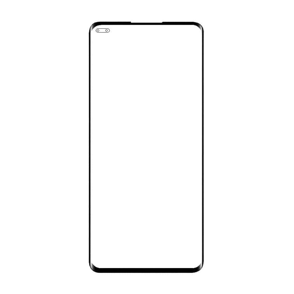 Touch Screen Front Glass for Oppo Reno 4 Black