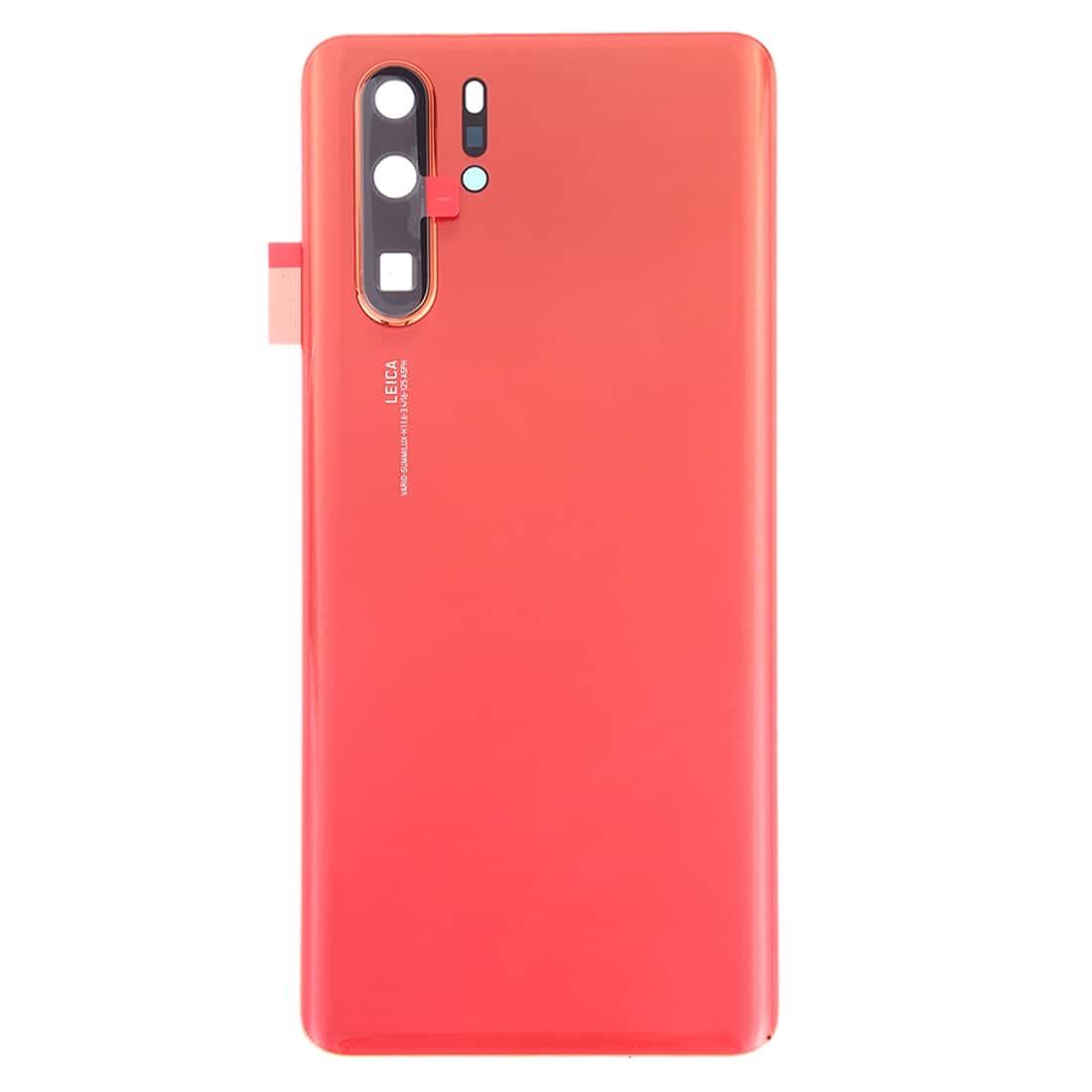 Back Glass Panel for Huawei P30 Pro Orange with Camera Lens - EGFix