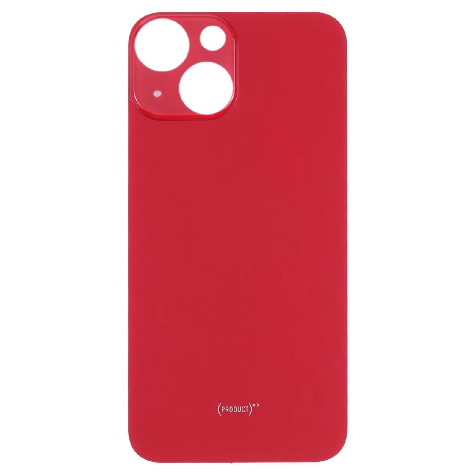 Back Glass Panel for iPhone 13 mini Red Big Camera Hole