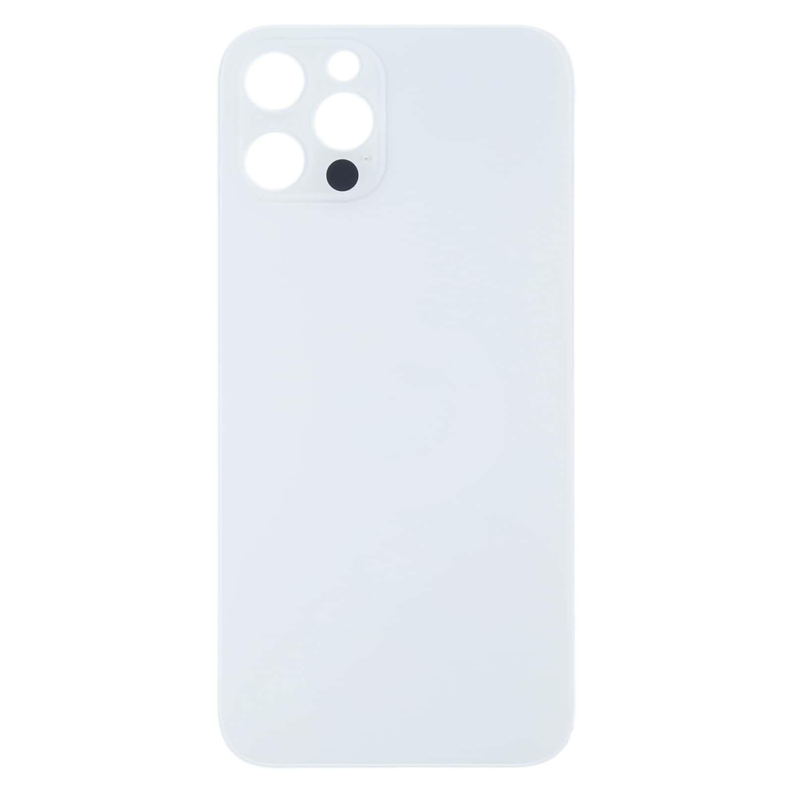 Back Glass Panel for iPhone 13 Pro Max White Big Camera Hole