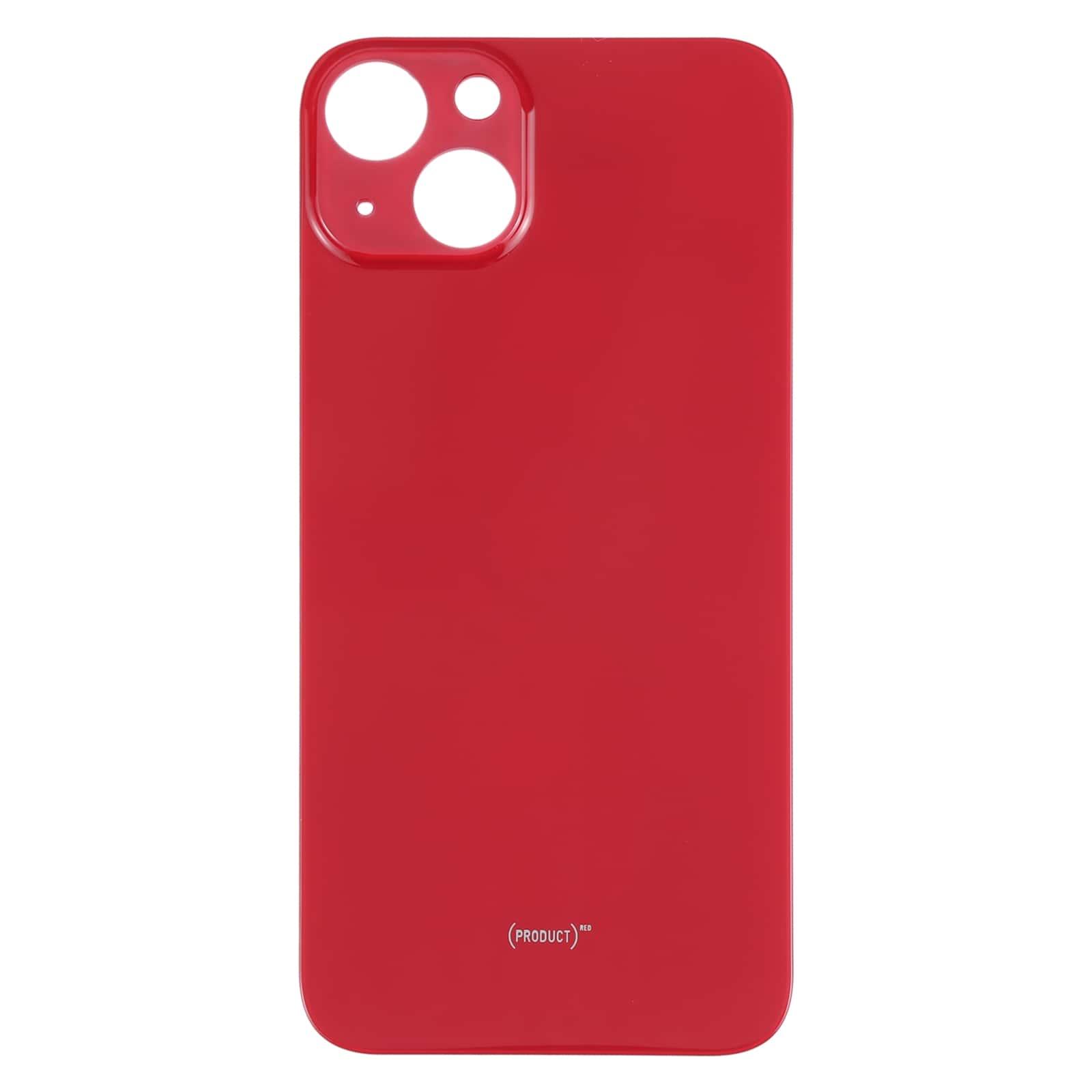 Back Glass Panel for iPhone 13 Red Big Camera Hole