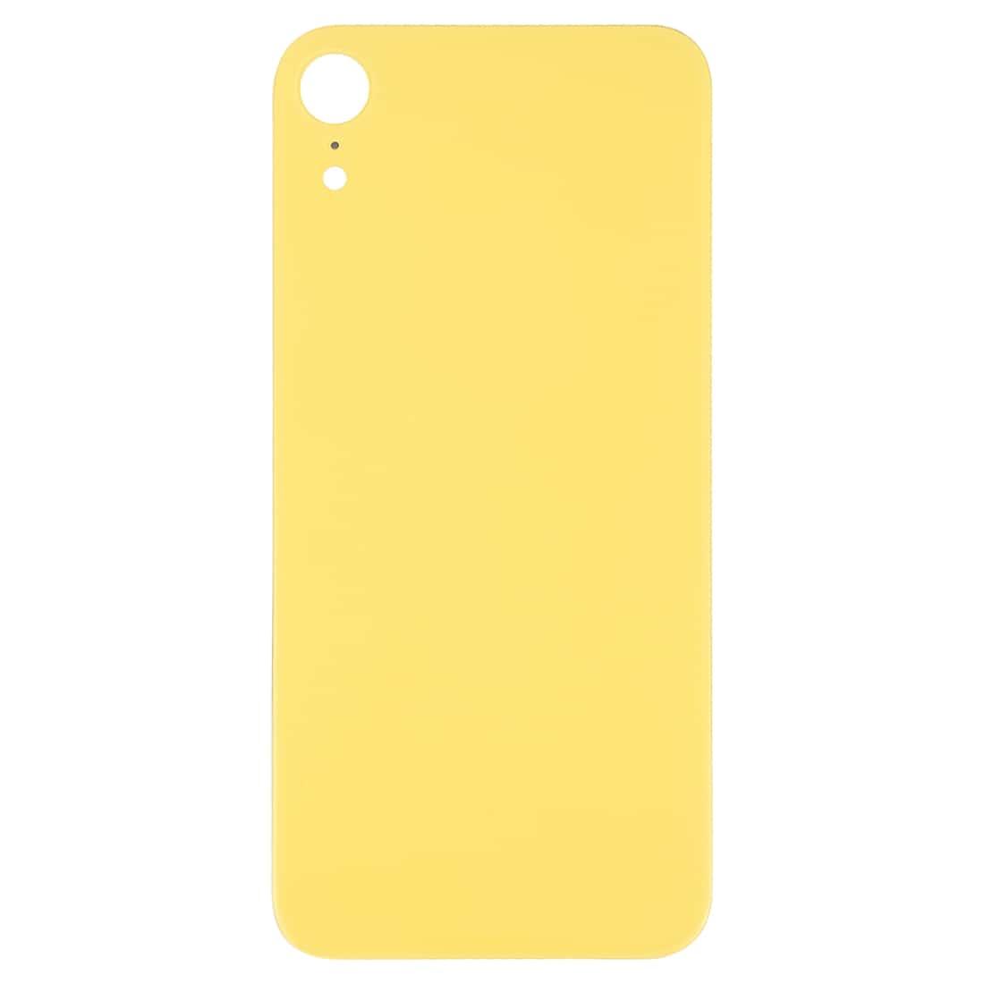 Back Glass Panel for iPhone XR Yellow Big Camera Hole