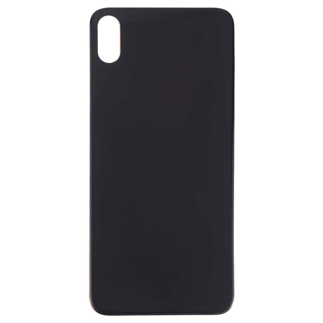 Back Glass Panel for iPhone XS Max Black Big Camera Hole