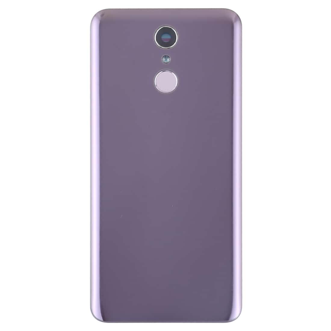 Back Glass Panel for LG Q7 Q7 Plus Purple with Camera Lens - EGFix