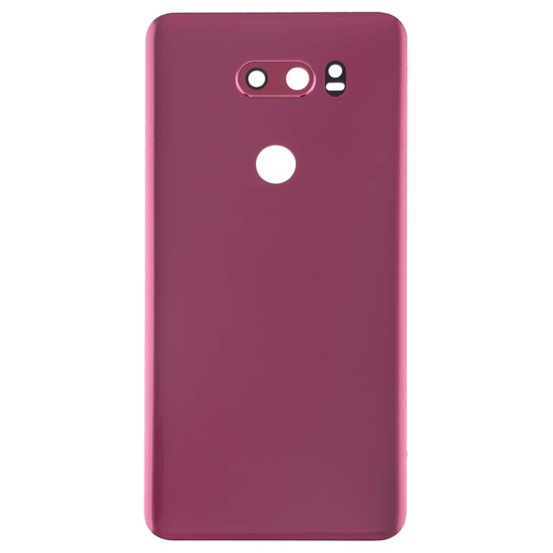 Back Glass Panel for LG V30 Plus Red with Camera Lens - EGFix