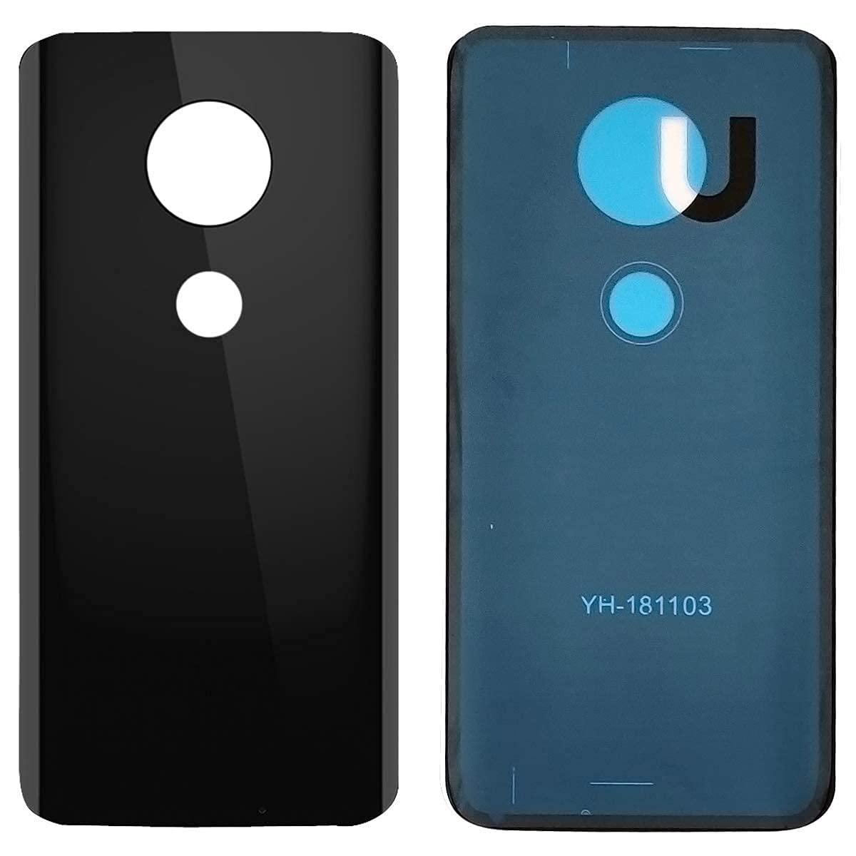 Back Glass Panel for Motorola Moto G7 Black - EGFix