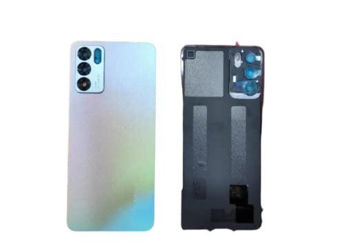 Back Glass Panel for Oppo Reno 6 White Module and Heat Sink with Camera Lens Module and Self Adhesive Tape - EGFix