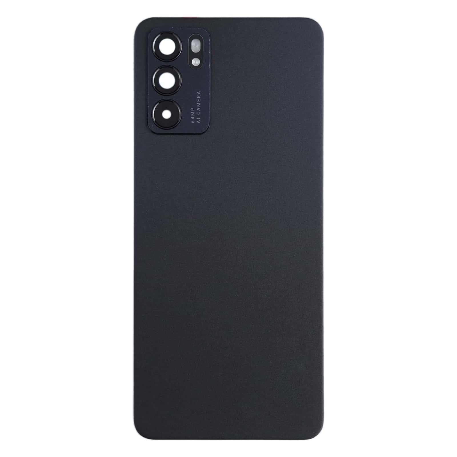 Back Glass Panel for Oppo Reno6 5G Black - EGFix