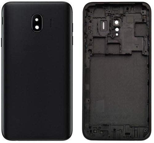 Back Glass Panel for Samsung Galaxy J4 Black with Camera Lens Module and Self Adhesive Tape - EGFix