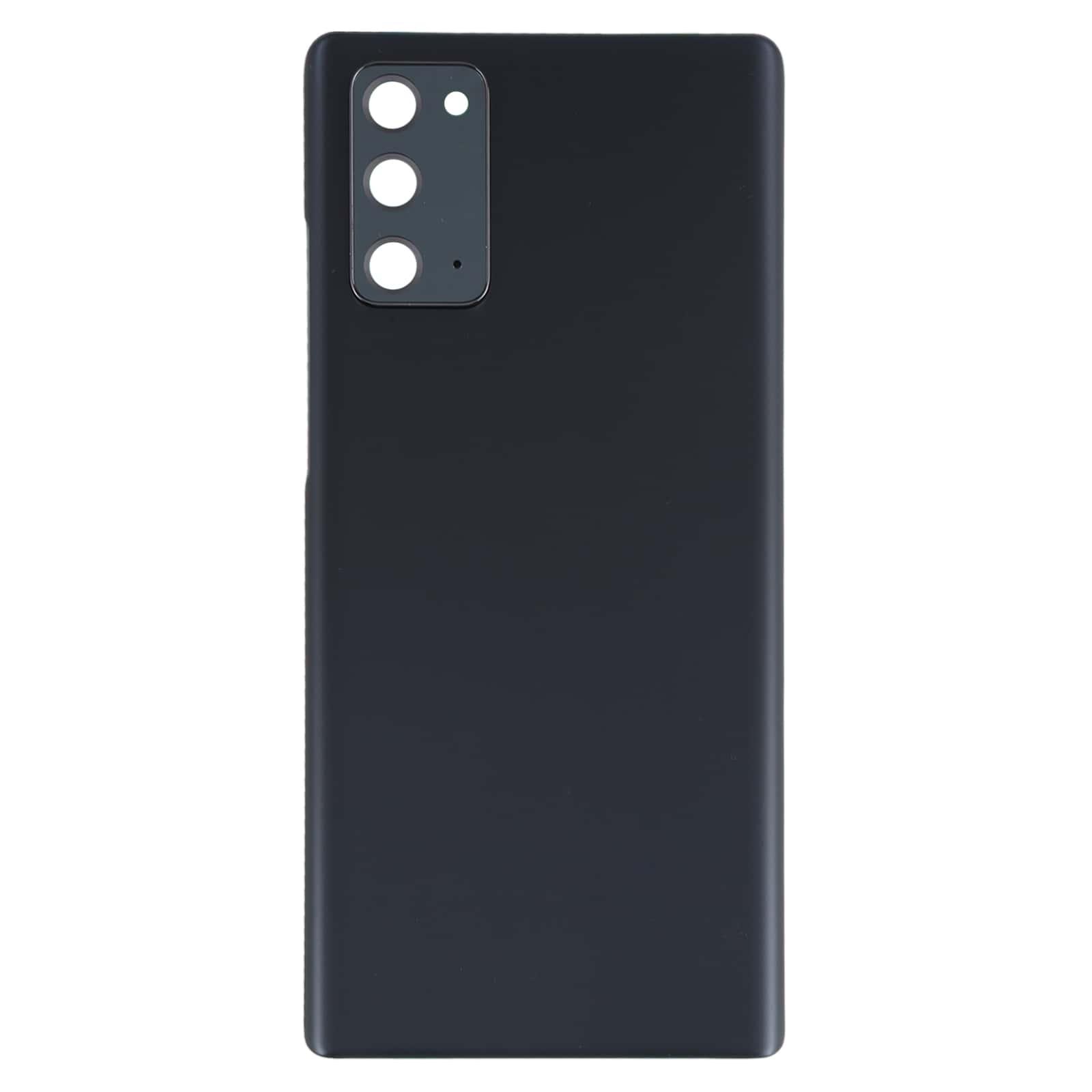 Back Glass Panel for Samsung Galaxy Note20 Black with Camera Lens - EGFix