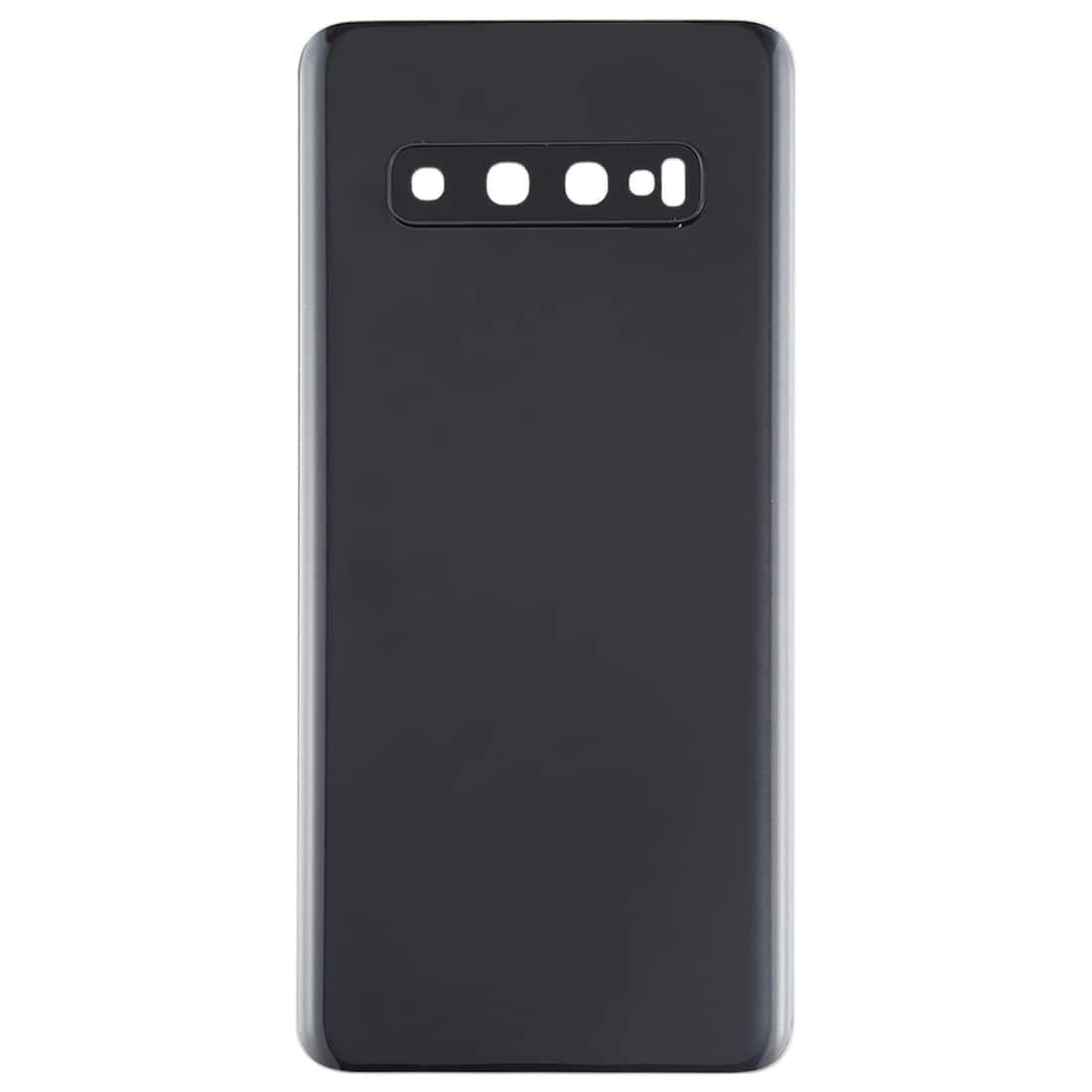 Back Glass Panel for Samsung Galaxy S10 Black with Camera Lens - EGFix