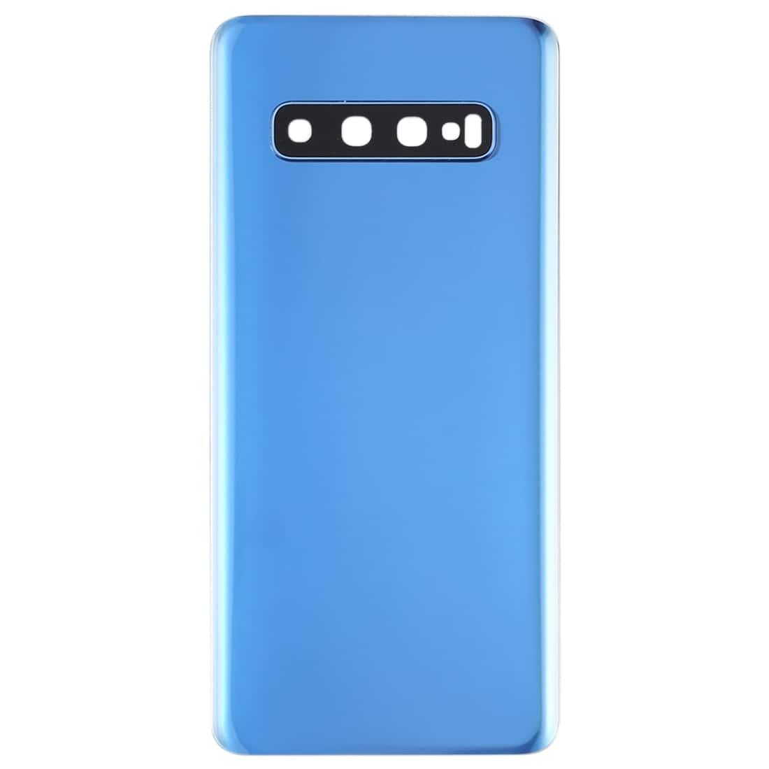 Back Glass Panel for Samsung Galaxy S10 Blue with Camera Lens - EGFix