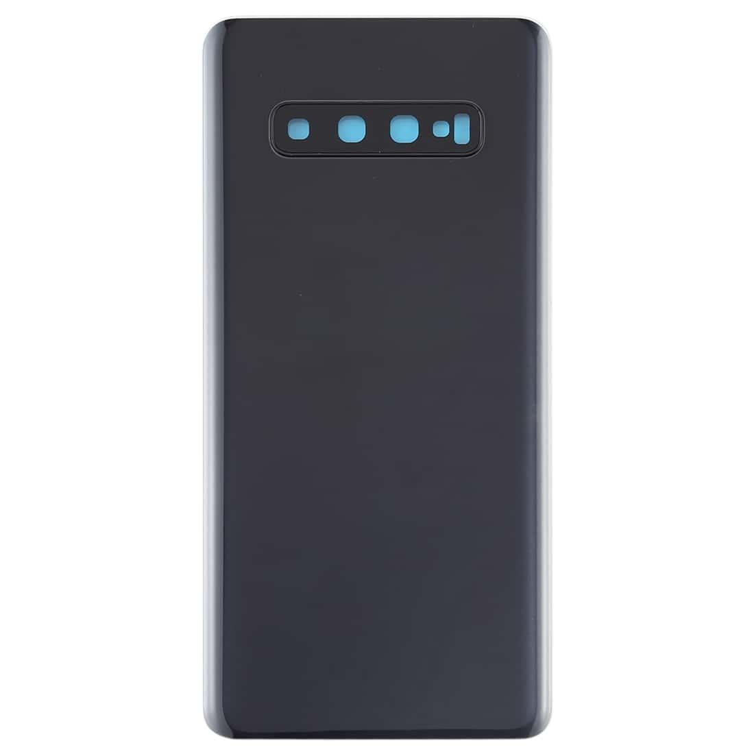Back Glass Panel for Samsung Galaxy S10 Plus Black with Camera Lens - EGFix