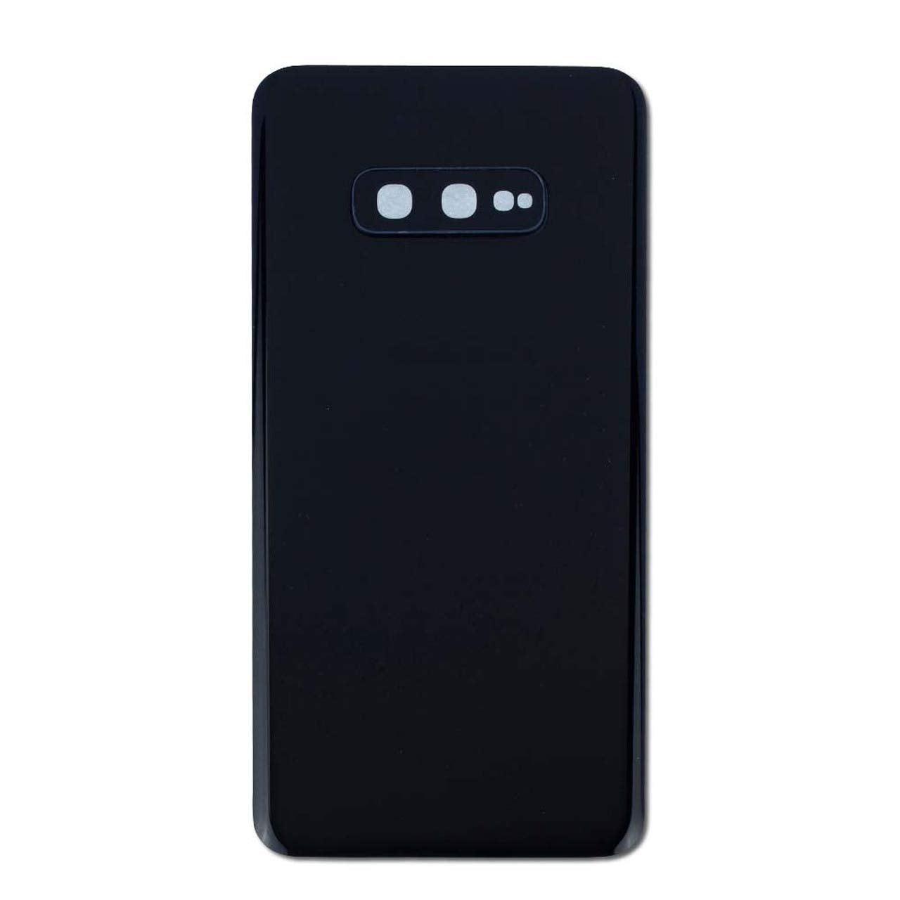 Back Glass Panel for Samsung Galaxy S10E G970F Prism Black with Camera Lens Module and Self Adhesive Tape - EGFix