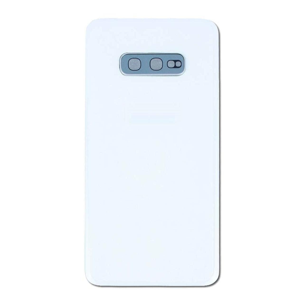 Back Glass Panel for Samsung Galaxy S10E G970F Prism White with Camera Lens Module and Self Adhesive Tape - EGFix
