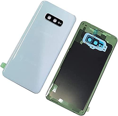Back Glass Panel for Samsung Galaxy S10E White with Camera Lens Module and Self Adhesive Tape - EGFix
