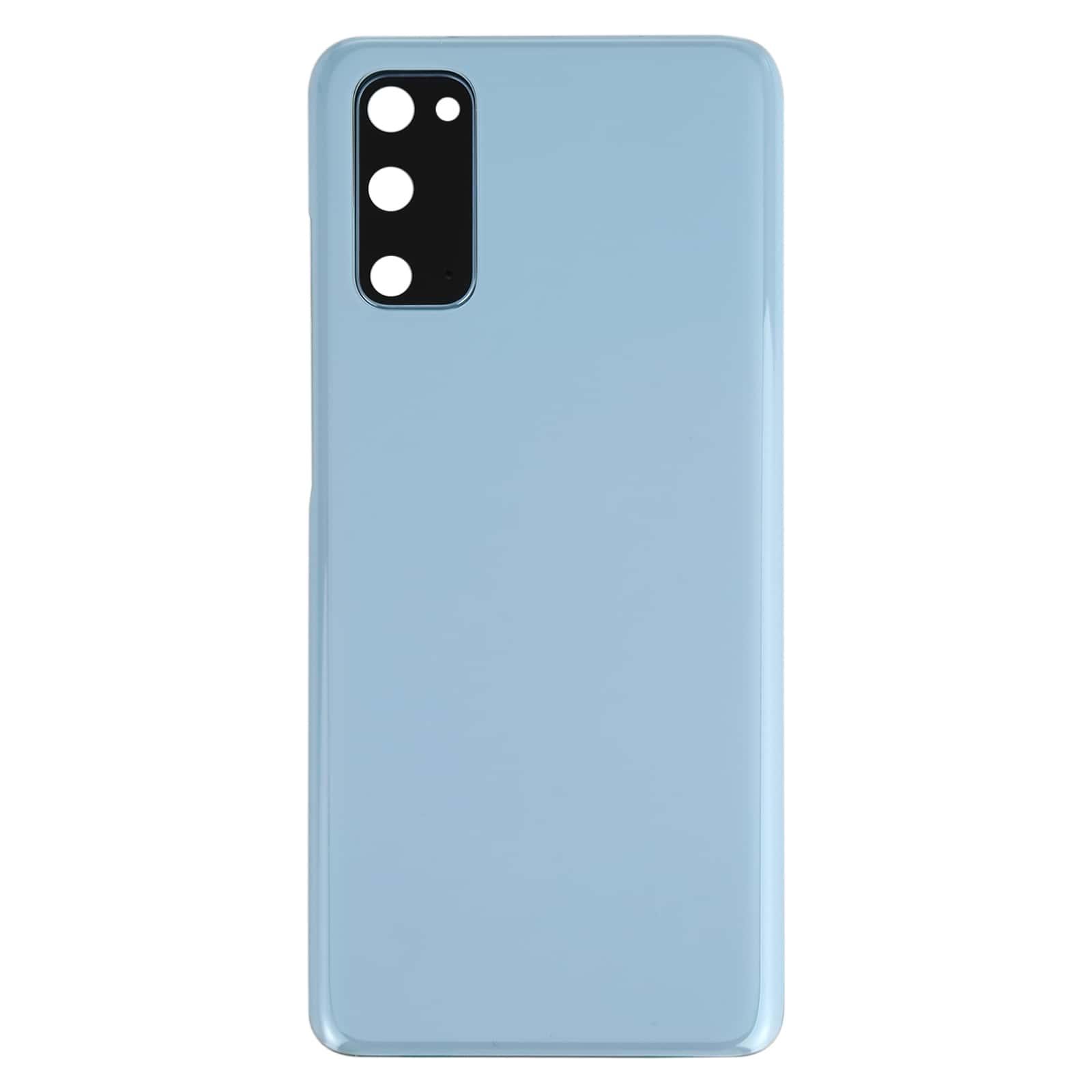Back Glass Panel for Samsung Galaxy S20 Blue with Camera Lens - EGFix