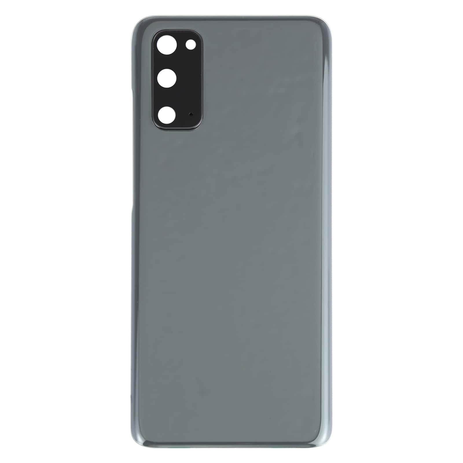 Back Glass Panel for Samsung Galaxy S20 Grey with Camera Lens - EGFix