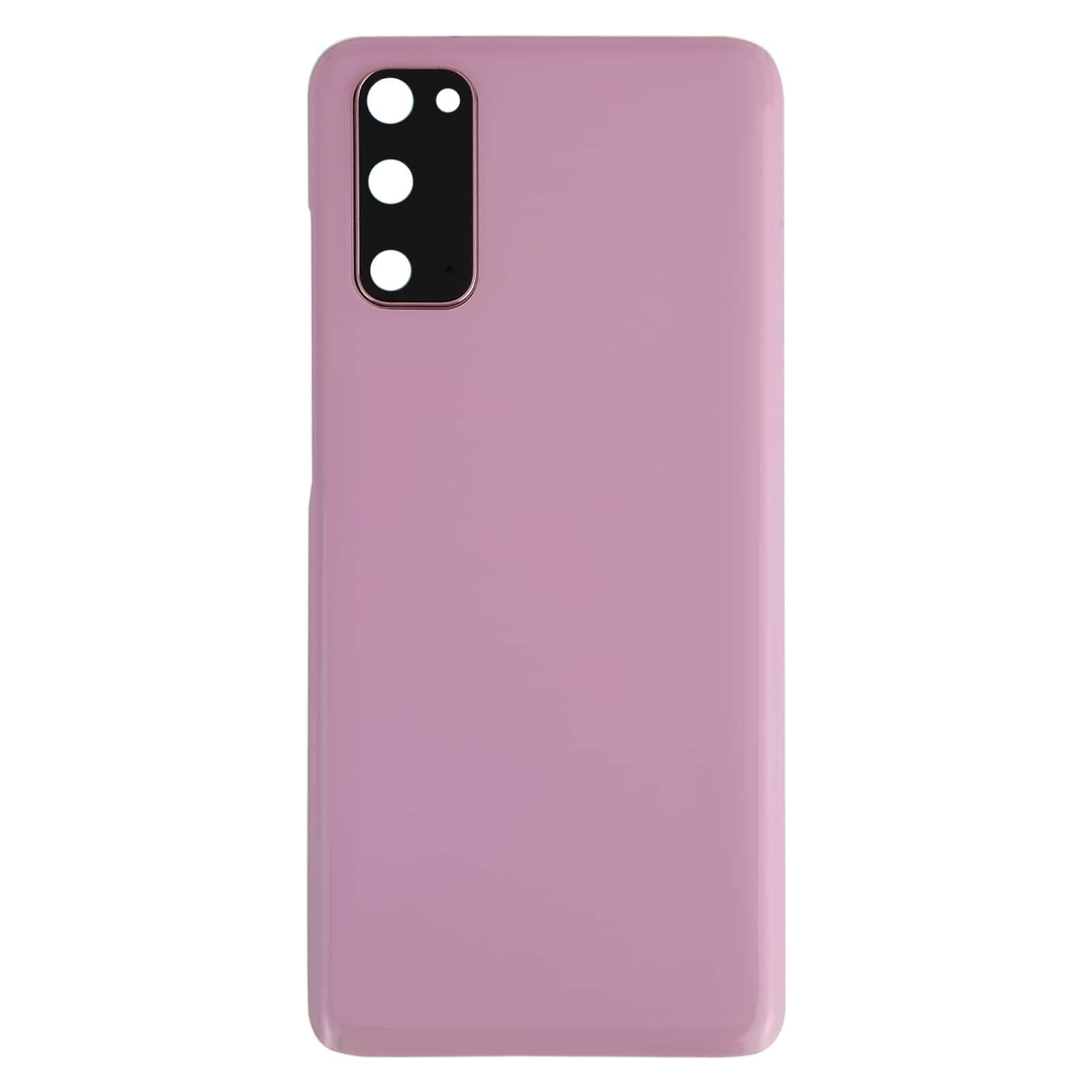 Back Glass Panel for Samsung Galaxy S20 Pink with Camera Lens - EGFix