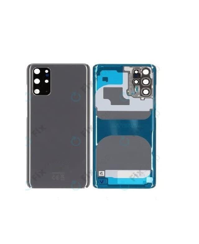 Back Glass Panel for Samsung Galaxy S20 Plus Cosmic Grey with Camera Lens Module and Self Adhesive Tape - EGFix