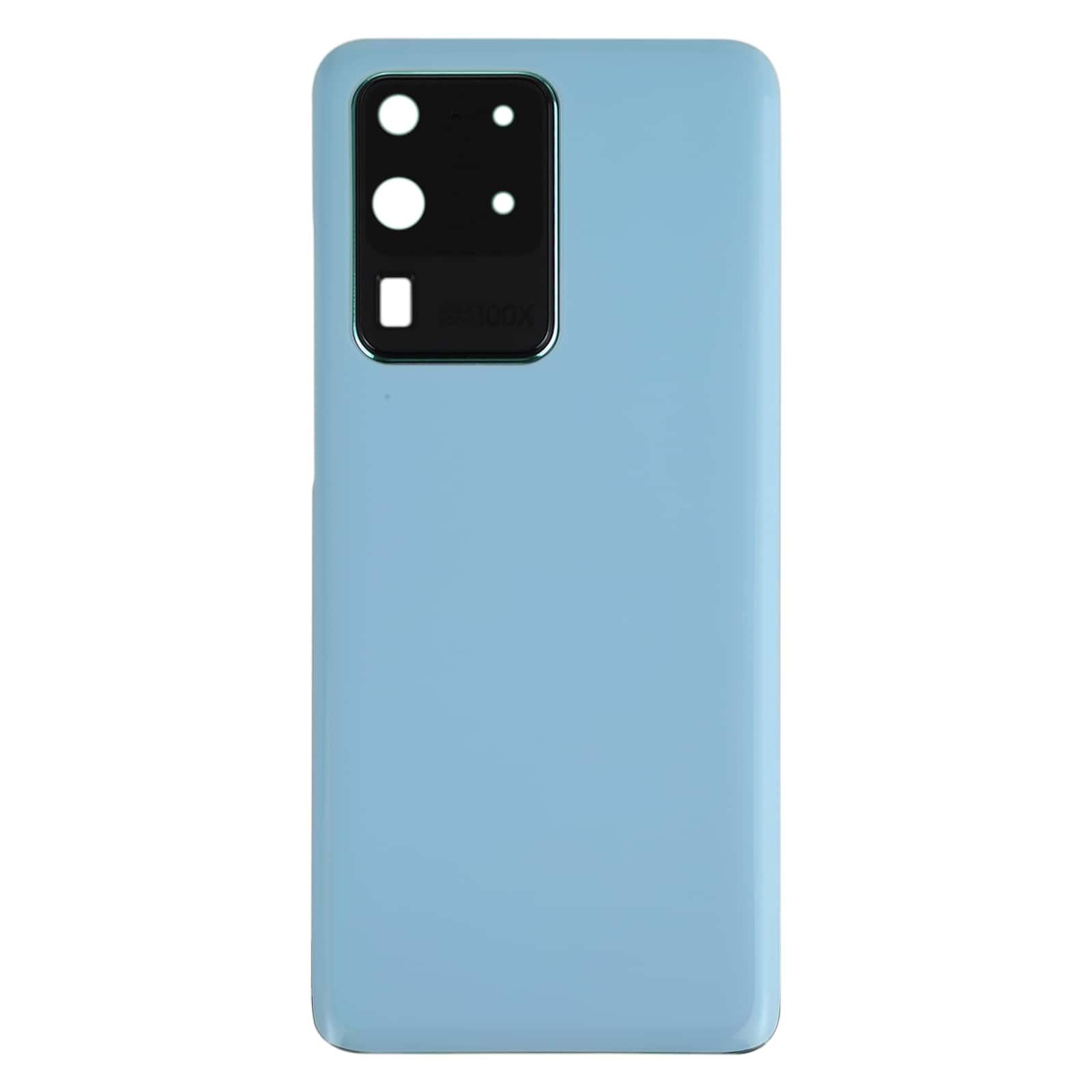Back Glass Panel for Samsung Galaxy S20 Ultra Blue with Camera Lens - EGFix