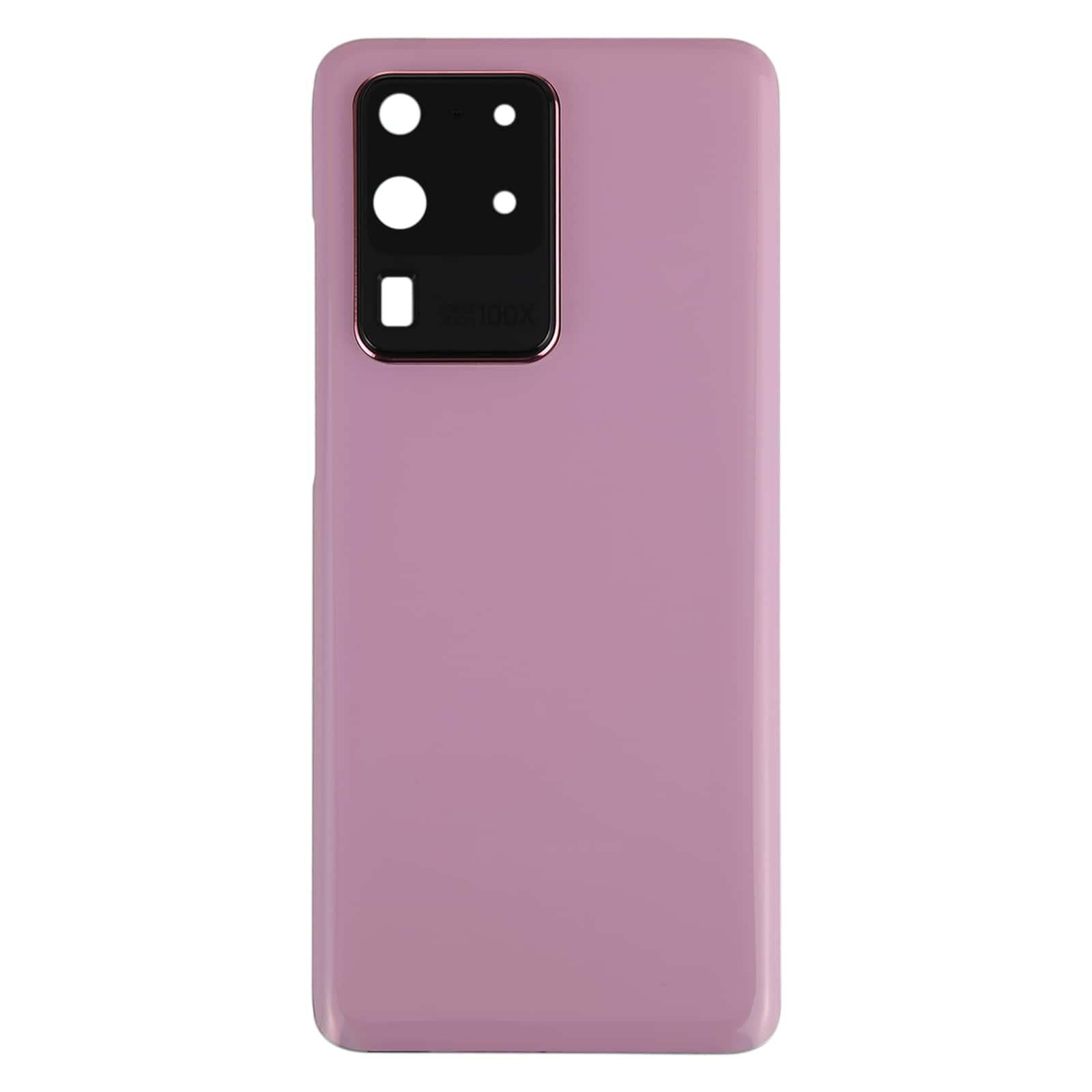 Back Glass Panel for Samsung Galaxy S20 Ultra Pink with Camera Lens - EGFix