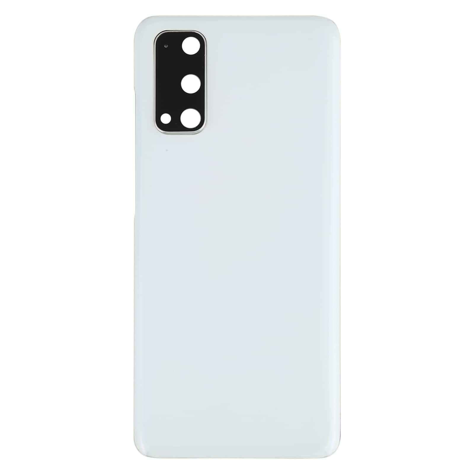 Back Glass Panel for Samsung Galaxy S20 White with Camera Lens - EGFix