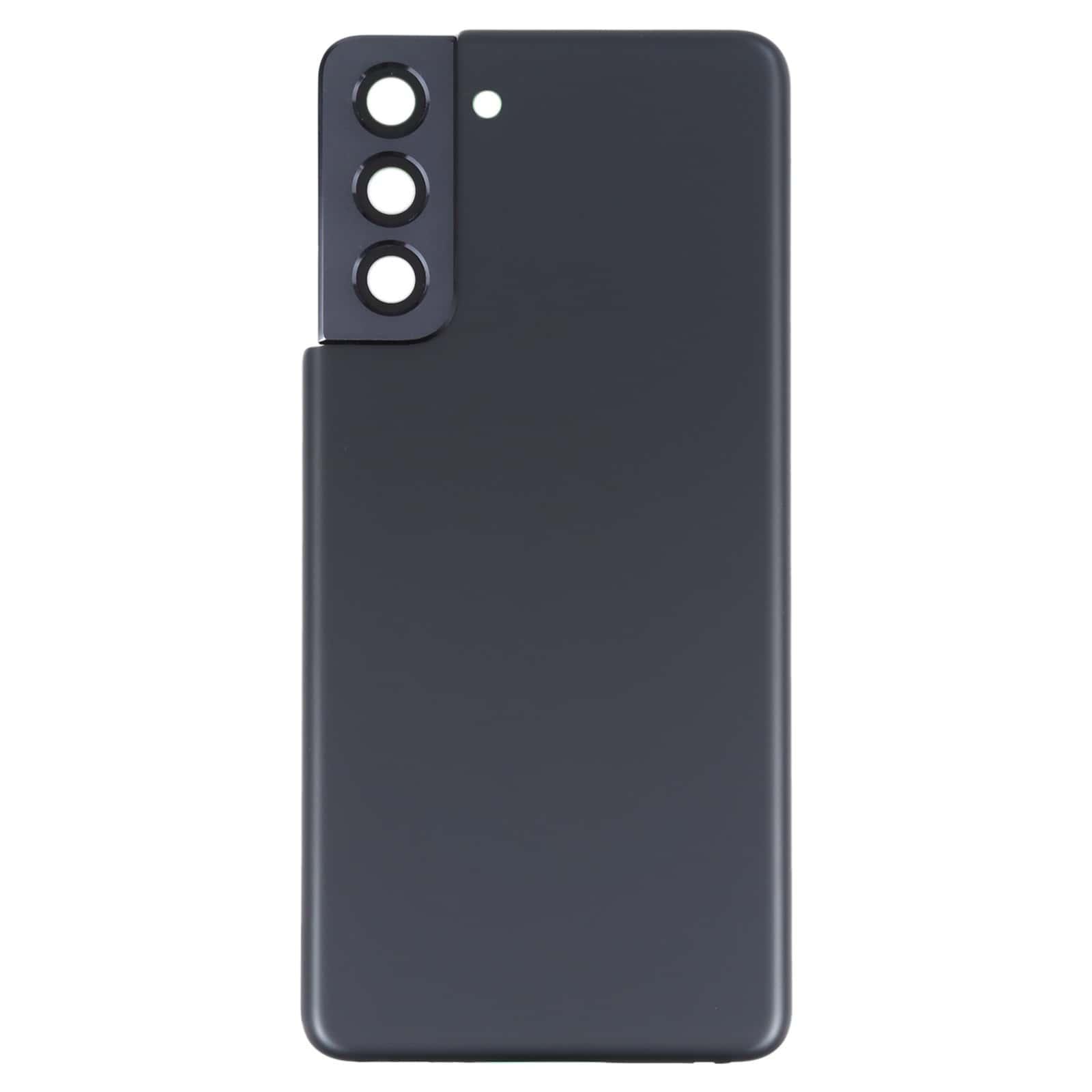 Back Glass Panel for Samsung Galaxy S21 5G Black with Camera Lens - EGFix