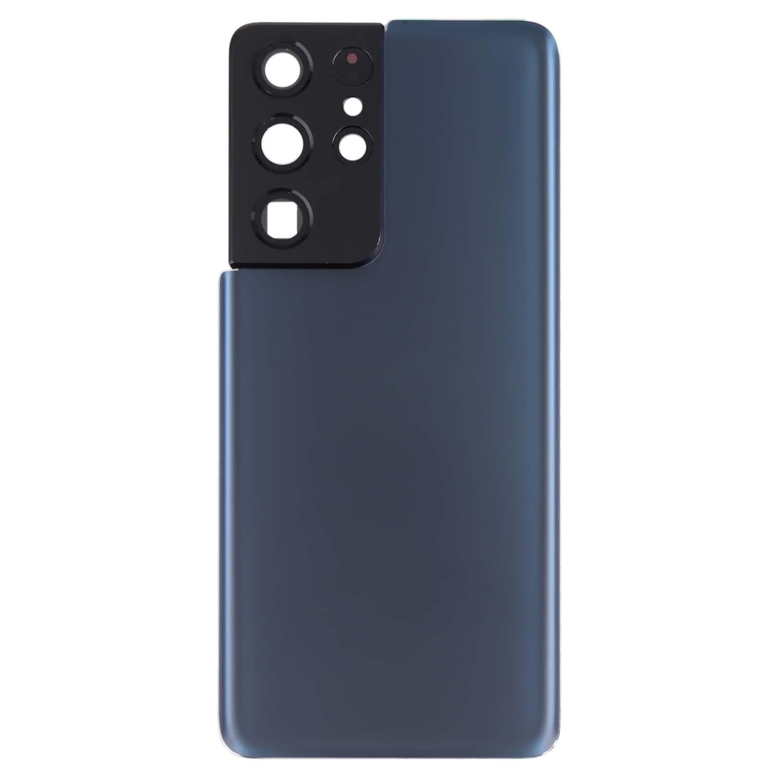 Back Glass Panel for Samsung Galaxy S21 Ultra 5G Blue with Camera Lens - EGFix