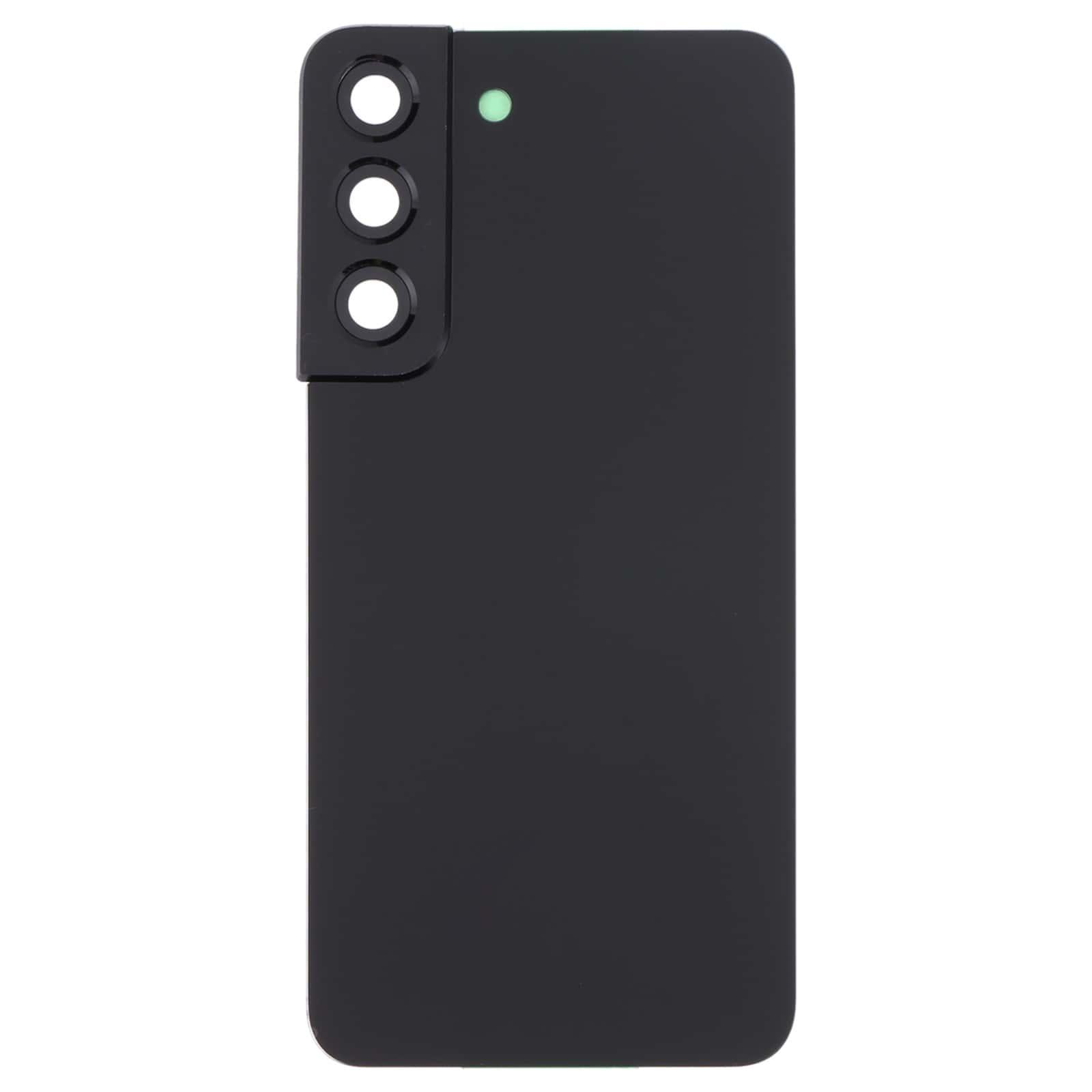 Back Glass Panel for Samsung Galaxy S22 5G SM-S901B Black with Camera Lens - EGFix