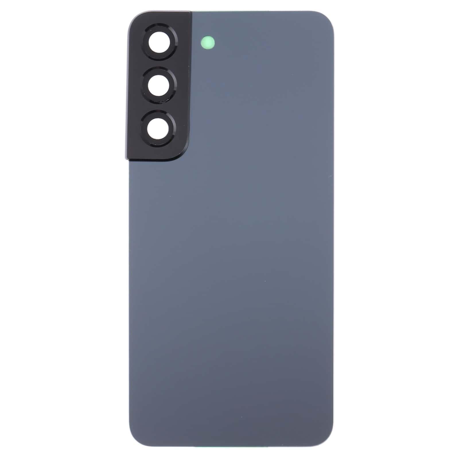 Back Glass Panel for Samsung Galaxy S22 5G SM-S901B Blue with Camera Lens - EGFix