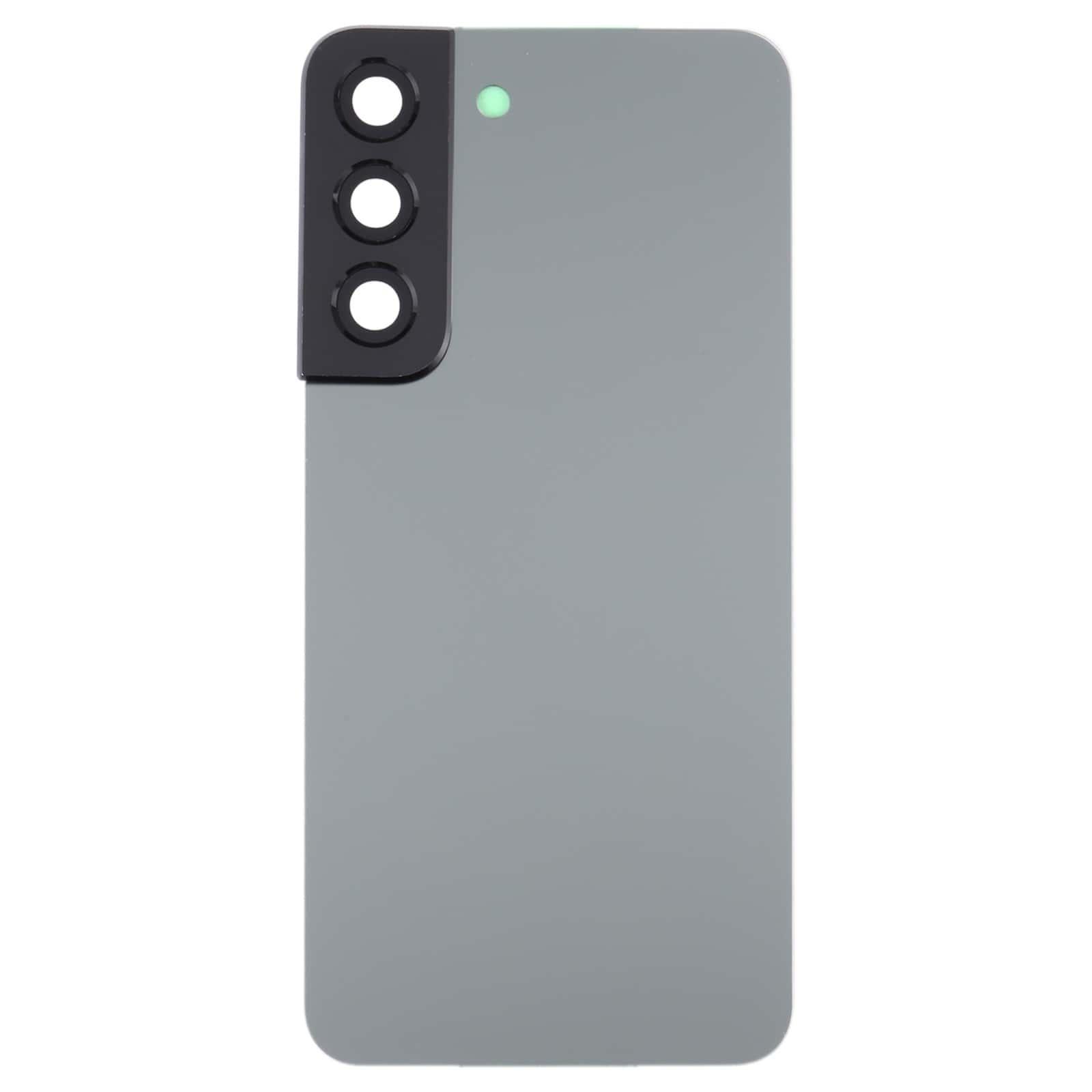 Back Glass Panel for Samsung Galaxy S22 5G SM-S901B Grey with Camera Lens - EGFix