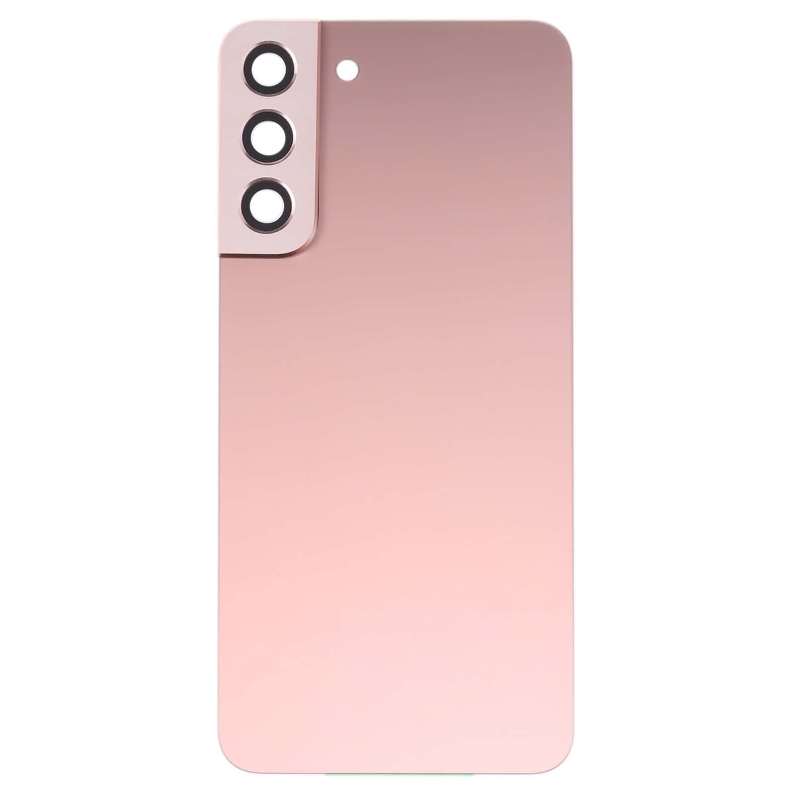 Back Glass Panel for Samsung Galaxy S22 Plus 5G SM-S906B Pink with Camera Lens - EGFix