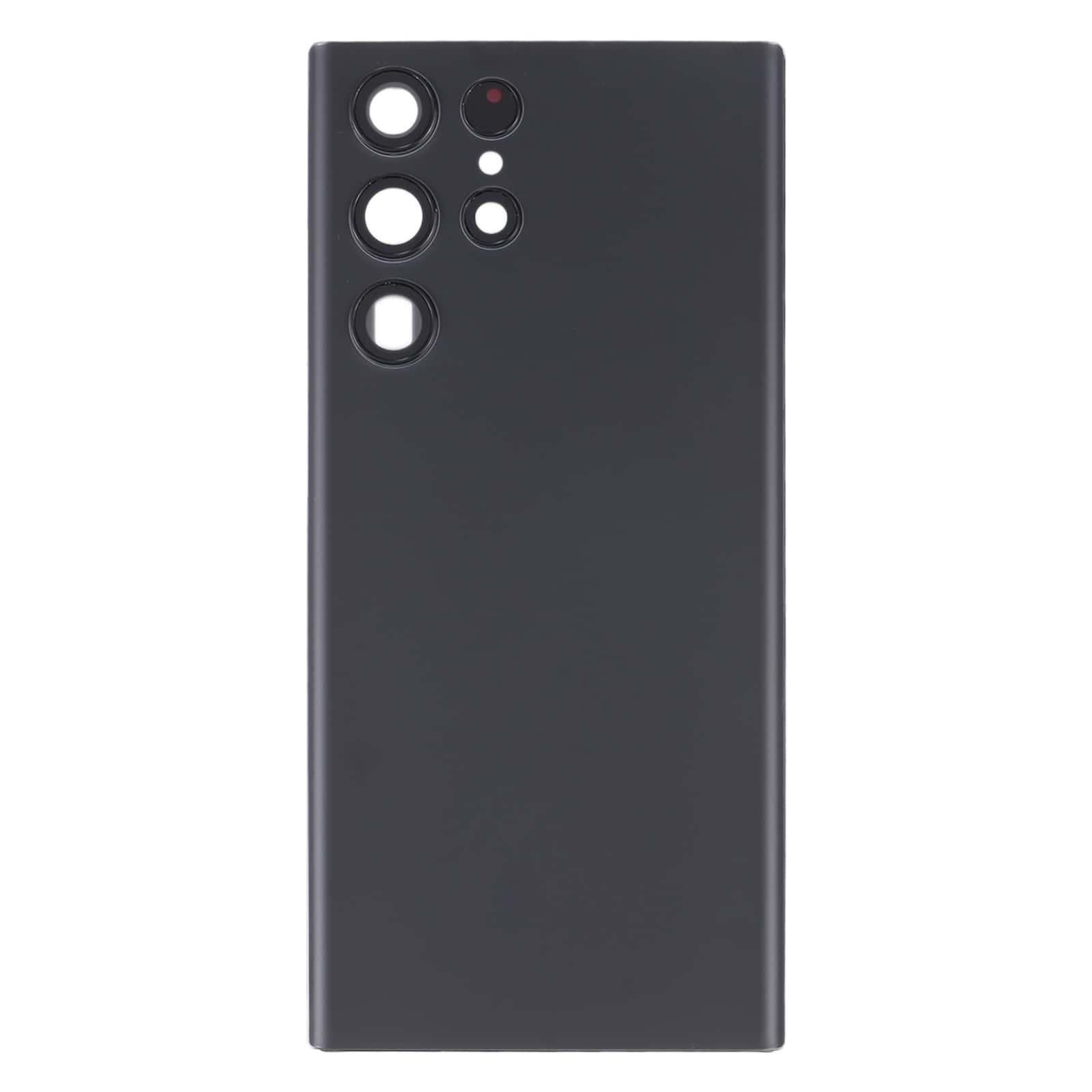 Back Glass Panel for Samsung Galaxy S22 Ultra 5G SM-S908B Black with Camera Lens - EGFix