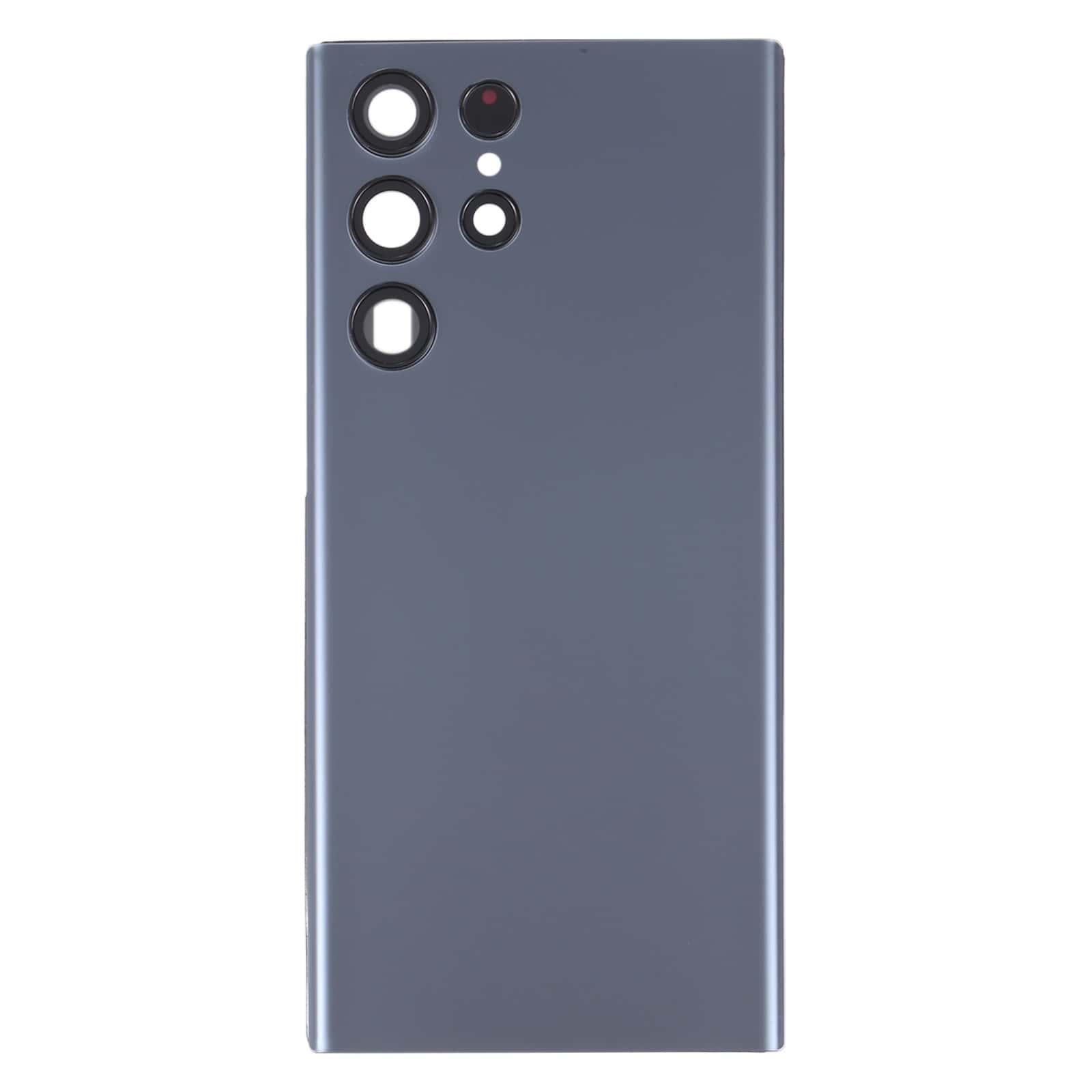 Back Glass Panel for Samsung Galaxy S22 Ultra 5G SM-S908B Blue with Camera Lens - EGFix