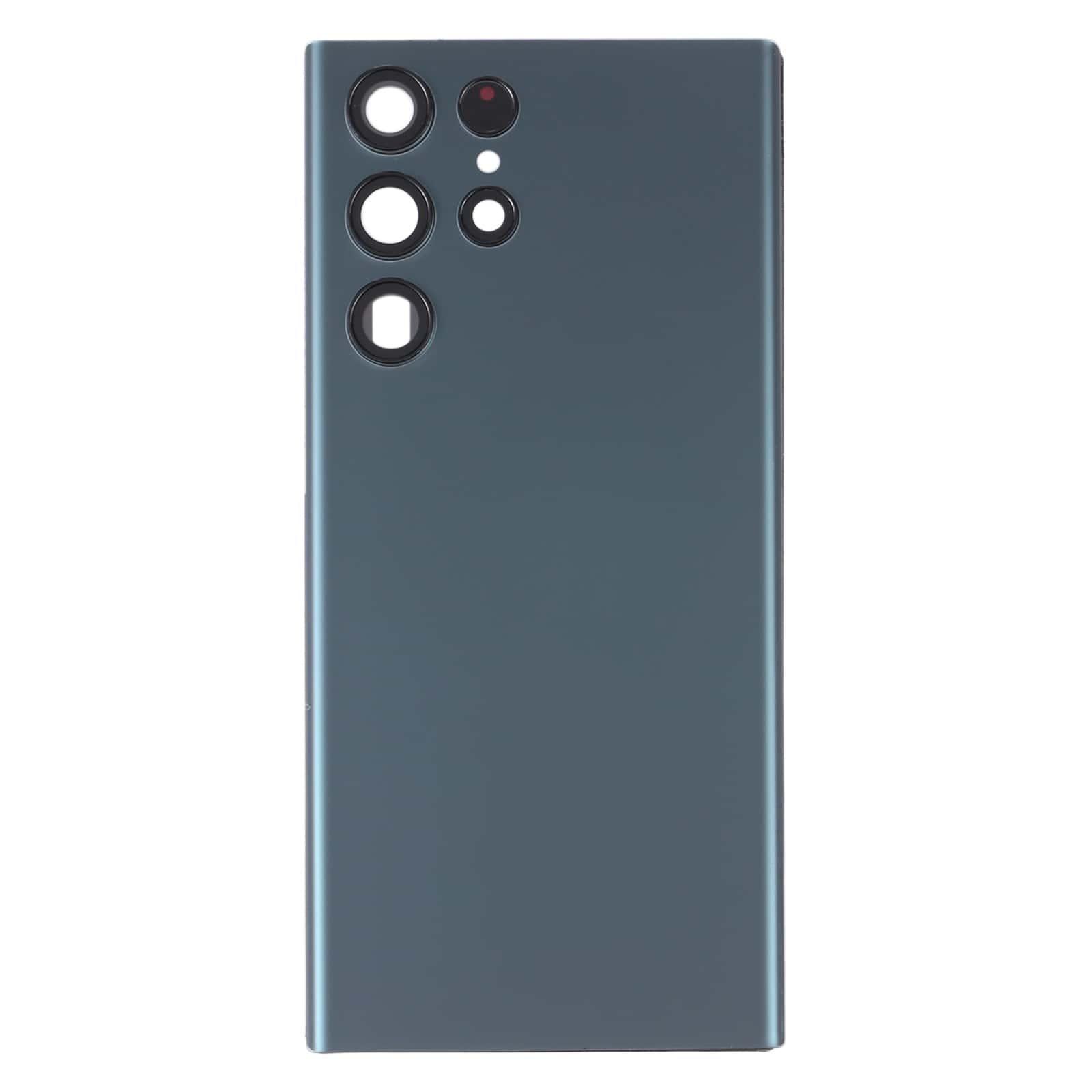 Back Glass Panel for Samsung Galaxy S22 Ultra 5G SM-S908B Green with Camera Lens - EGFix