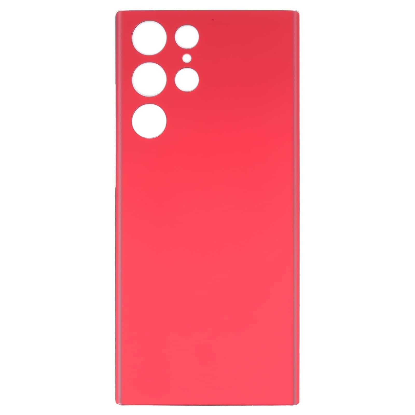 Back Glass Panel for Samsung Galaxy S22 Ultra Red - EGFix