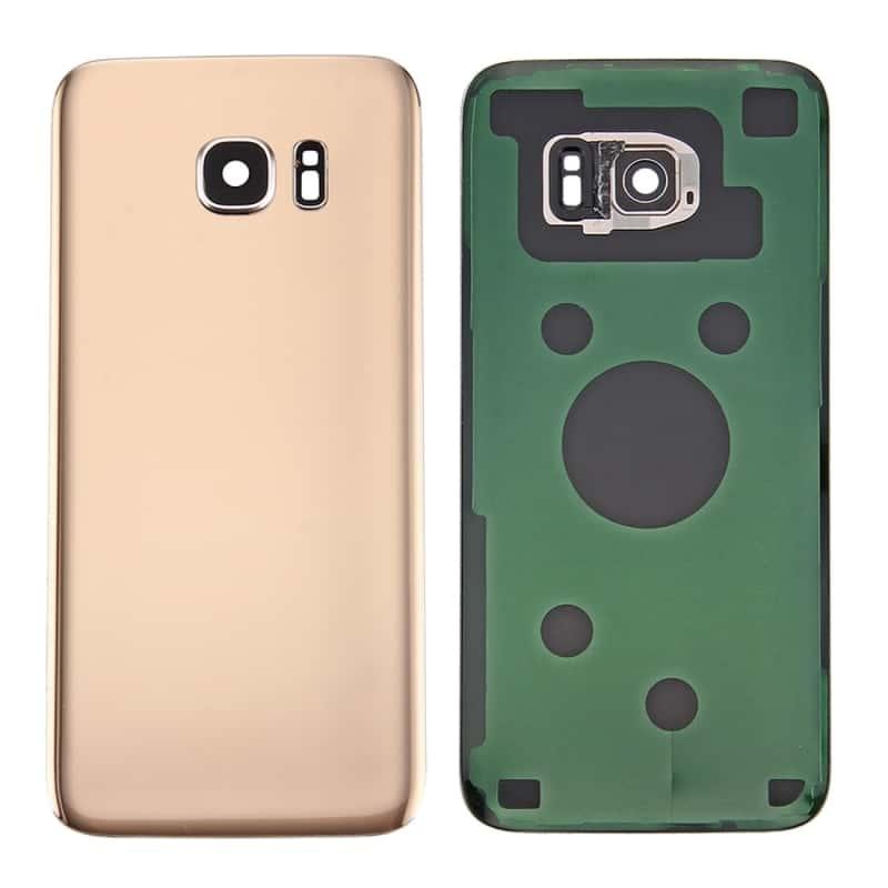 Back Glass Panel for Samsung Galaxy S7 Edge G935 Gold with Camera Lens - EGFix