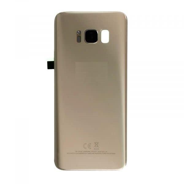 Back Glass Panel for Samsung Galaxy S8 Gold with Camera Lens Module and Self Adhesive Tape - EGFix