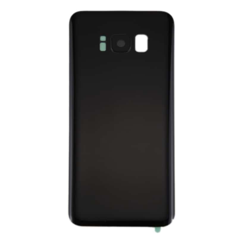 Back Glass Panel for Samsung Galaxy S8 Plus G955 Black with Camera Lens - EGFix