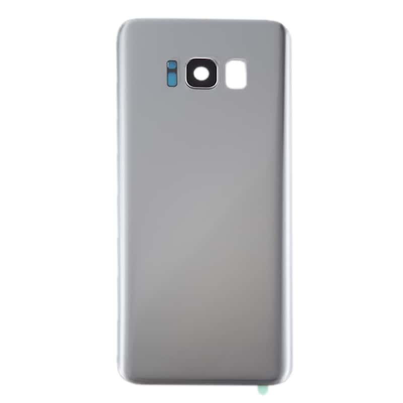 Back Glass Panel for Samsung Galaxy S8 Plus G955 Silver with Camera Lens - EGFix